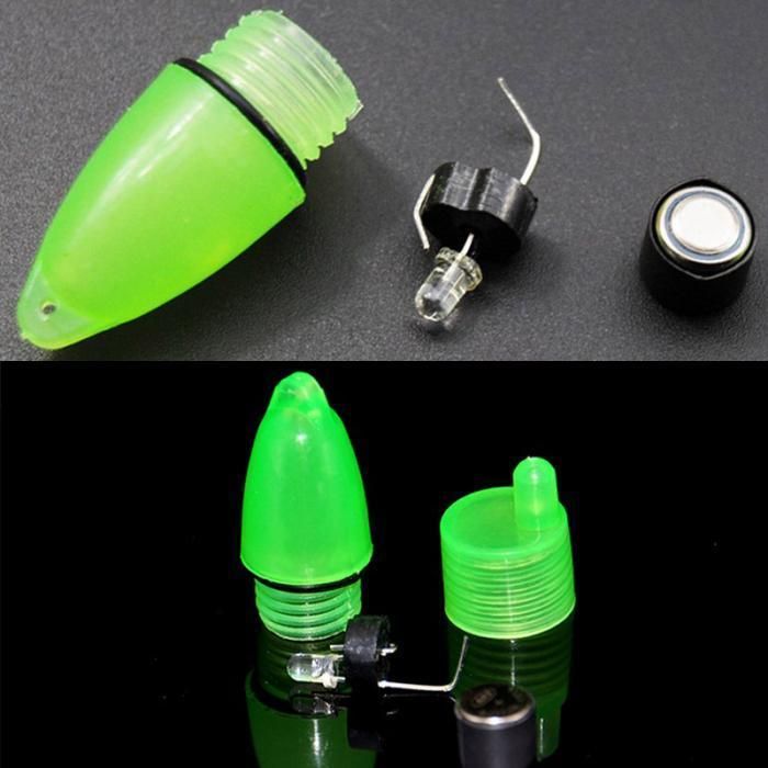 Mini Blue Green LED Night Underwater Fishing Hook Clip Float Bite Light