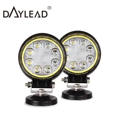 Factor Direct Good Lighting 12V 24W Car Light Accessories Super Bright Suqare Motorcycle Bicycle LED Work Lights