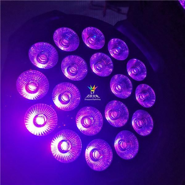 18X18W Stage DJ Disco Professional LED PAR Light Rgbwauv