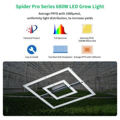 Horticulture Cultivation Dimmable 680W 1000 Watt Full Spectrum LED Strip Light for Greenhouse Indoor Plants Grow