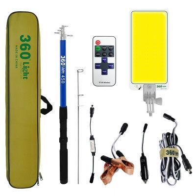 DC 12V Desert Safari Car Travel Light LED COB Lamp Board Telescopic Fishing Rod Camping Light