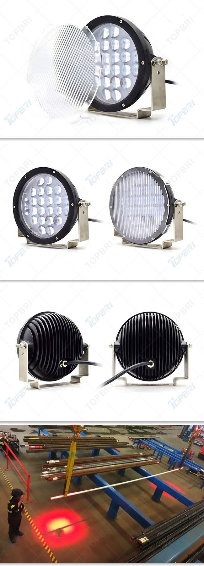 Wholesale 9inch 120W LED Spot Red Warning Work Lights for Overhead Crane Truck Offroad