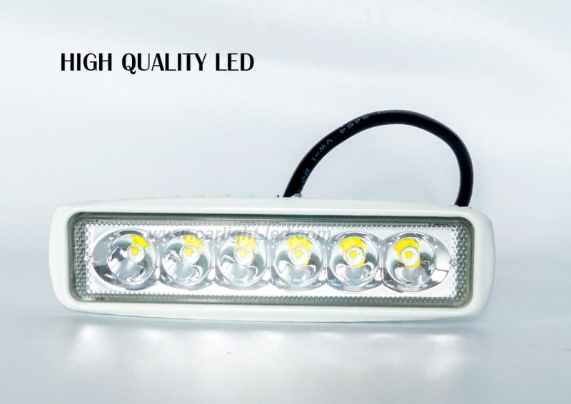 White Chrome Rectangular LED Driving Light for Truck
