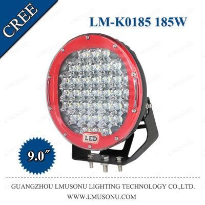 9 Inch 185W Offroad Vehicle Truck Boat Super Bright LED Work Light CREE