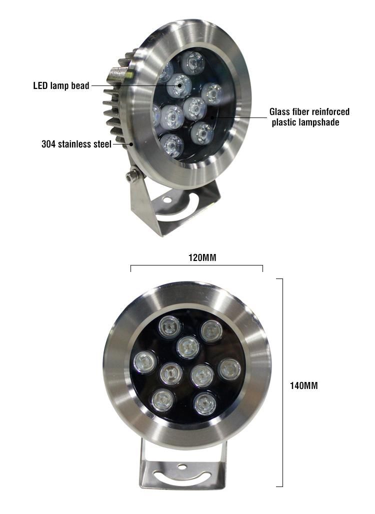 Outdoor Fountain Light RGB Fountain LED Light with Stand