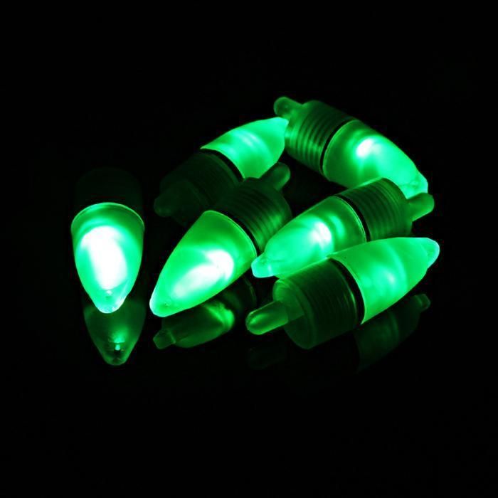 Mini Blue Green LED Night Underwater Fishing Hook Clip Float Bite Light