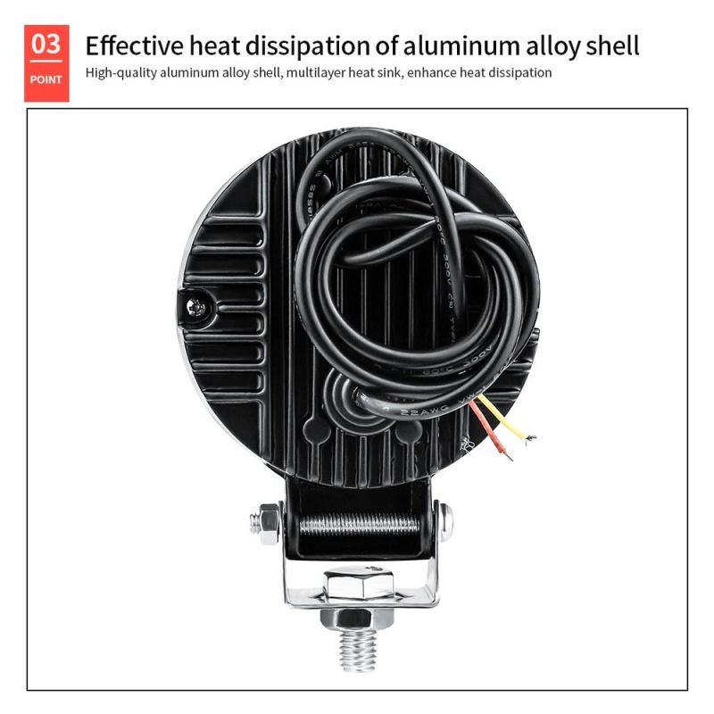 Dxz 7D 20W DRL Spot Light off Road Light LED Headlight for Motorcycle Halo Jeeps ATV 12V 24V SUV Worklight Beams