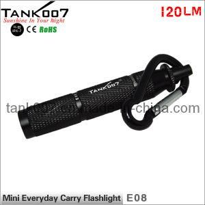 Mini Camping Flashlight with Keychain 120lumens One Mode (E08)