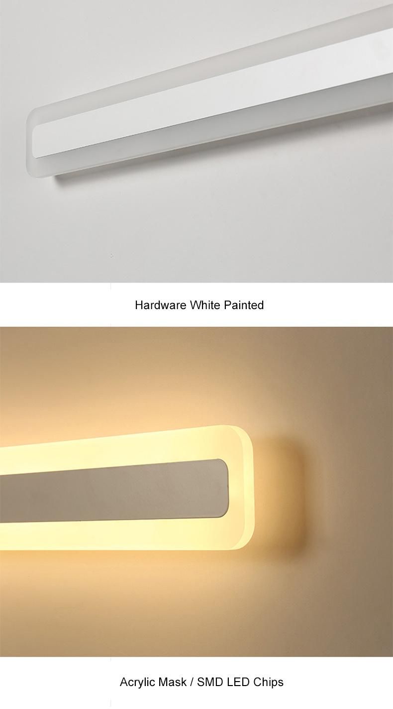 New LED Wall Mirror Light 40-120cm 16-48W AC110-240V Waterproof Modern Cosmetic Acrylic Wall Lamp (WH-MR-15)