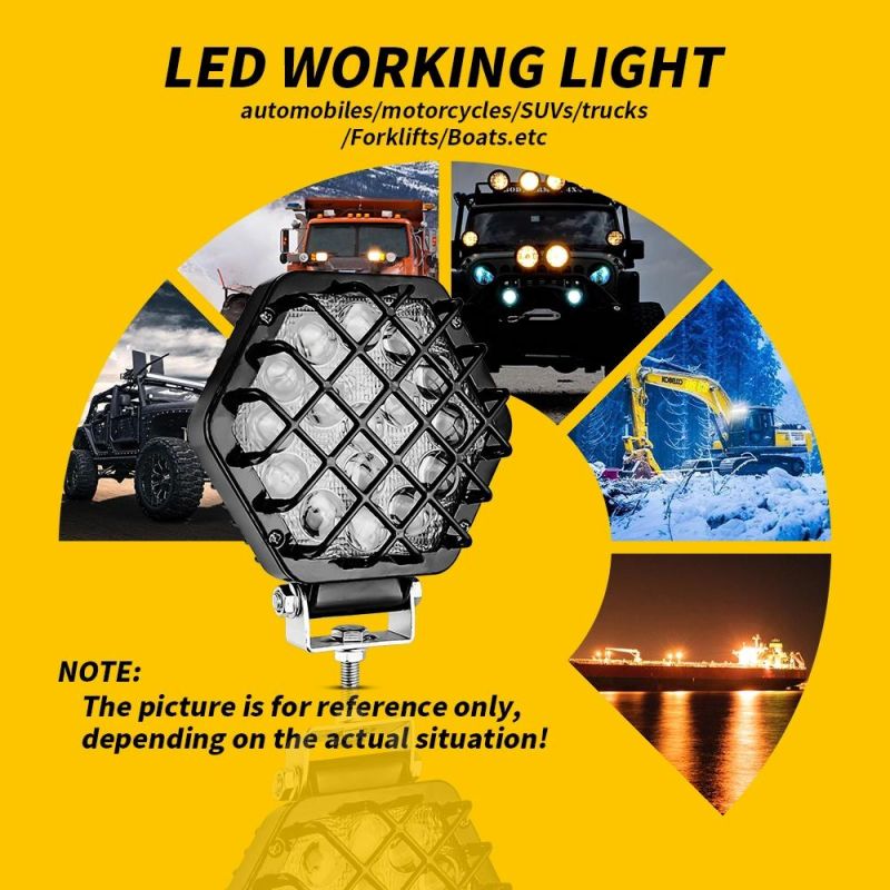 Dxz Fog Bumper Roof Light 5inch 48W Auto LED Light Round Spot Podslight Road Drivinglights Beam off-Road Light for SUV ATV Truck