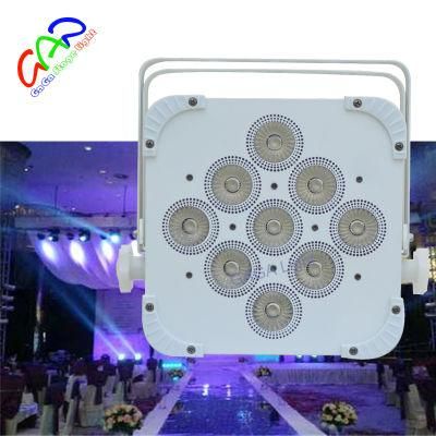 9PCS*15W 5in1 Rgbaw LED Flat PAR Can Light, Disco DMX LED Flat PAR Can