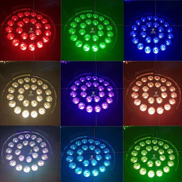 Stage Best Cheap DMX DJ 24X18W Rgbaw UV LED PAR 64 Disco Light