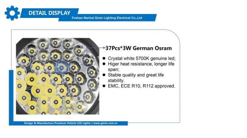 Heavy Duty Osram 115W Round 9" LED Spotlight for 4X4 Car Auto Offroad Truck Jeep (GT19203)