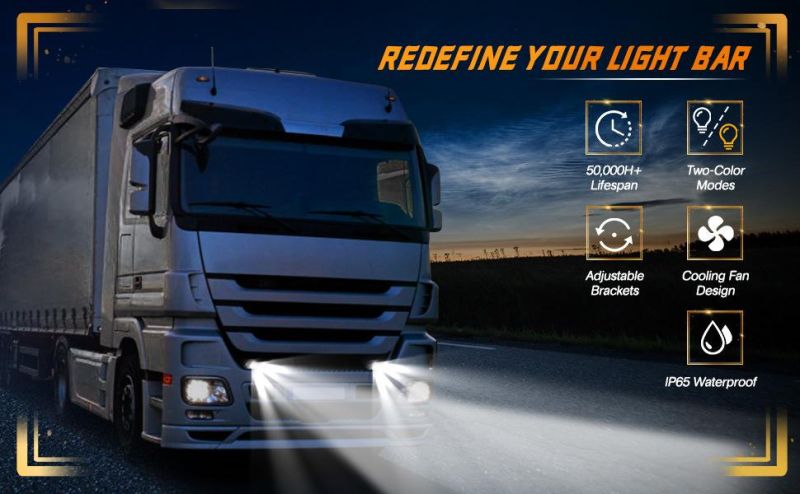 China Factory Supply Mini Driving Light Dual-Color White Amber Motorcycle LED Spotlights of Universal High Quality 30W