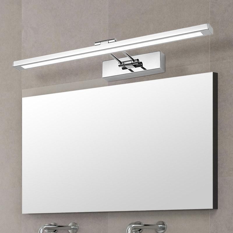 Mirror Light LED Bathroom Wall Lamp Mirror Glass Waterproof Anti-Fog Brief Modern Stainless Steel Cabinet LED Light (WH-MR-39)