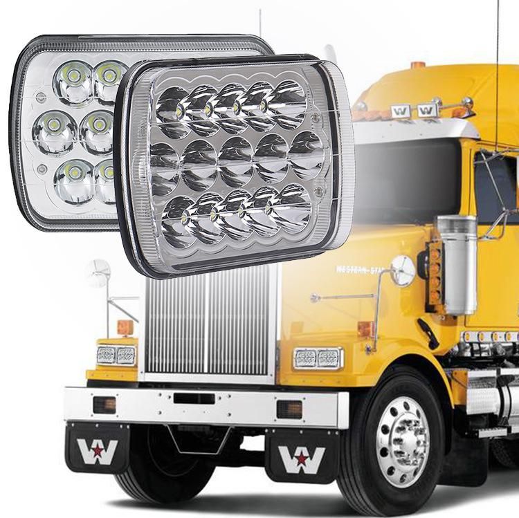 Jeep/Ford/Trucks 45W 7X6 5X7 Inch Sealed Beam Hi/Lo LED Headlights