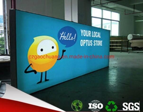 Modern Illuminated Modular LED Sign Tension Fabric UV Printing Light Box