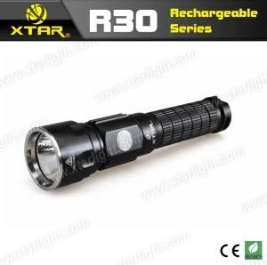 Professional High Lm Rechargeable Flashlight for Camping, Daily Used (XTAR R30)
