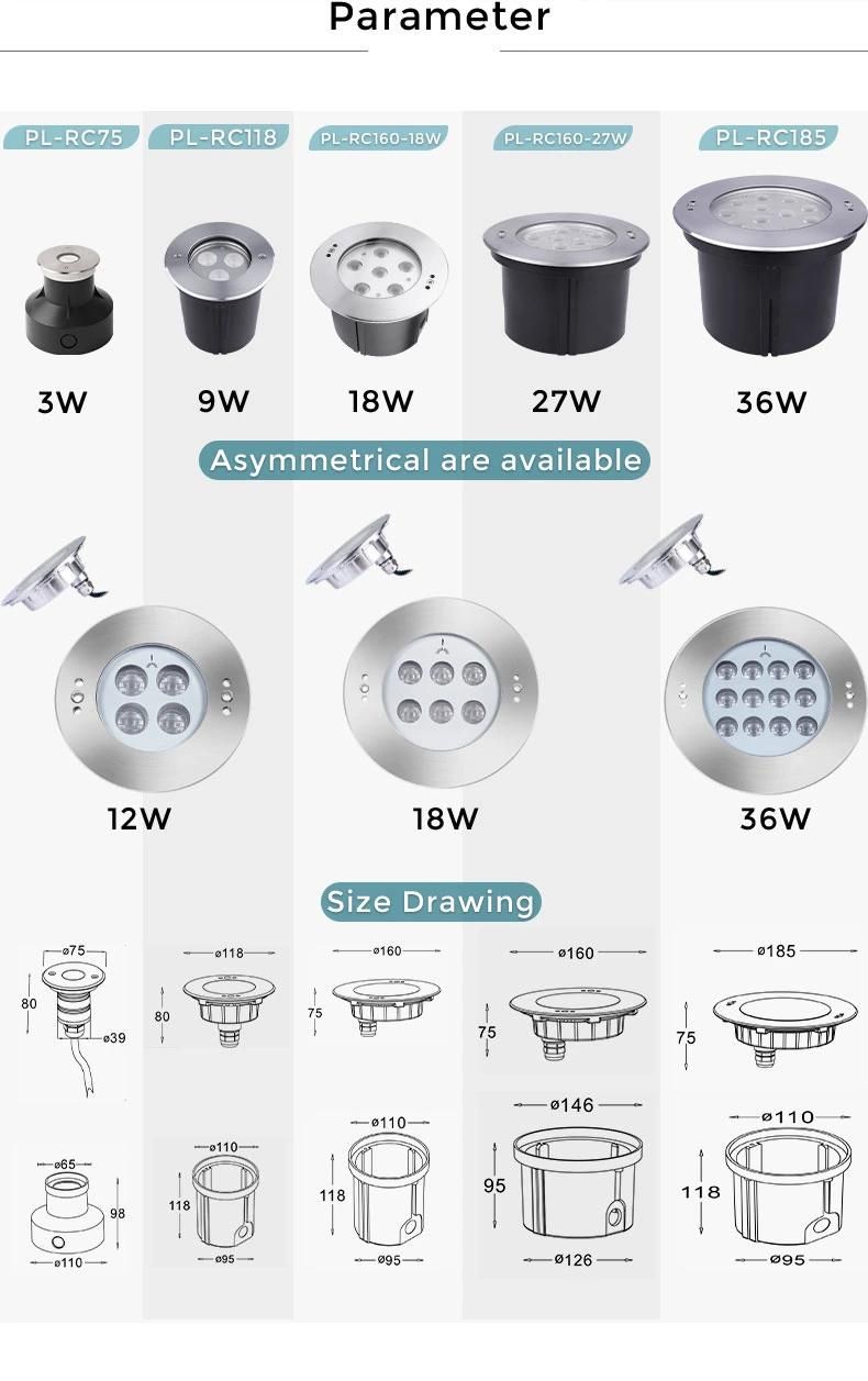 2022 Poolux 18W IP68 Recessed Underwater LED Pool Light