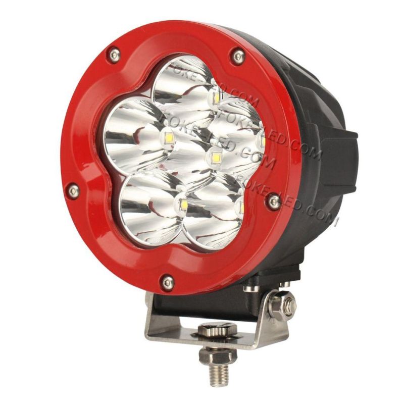 China Factory Hot Sell 5 Inch 60W Round Red/Black CREE LED Driving Work Light