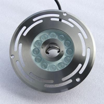 18W RGB DMX Control Stainless Steel Ring Underwater Lighting IP68 LED Fountain Waterproof Light