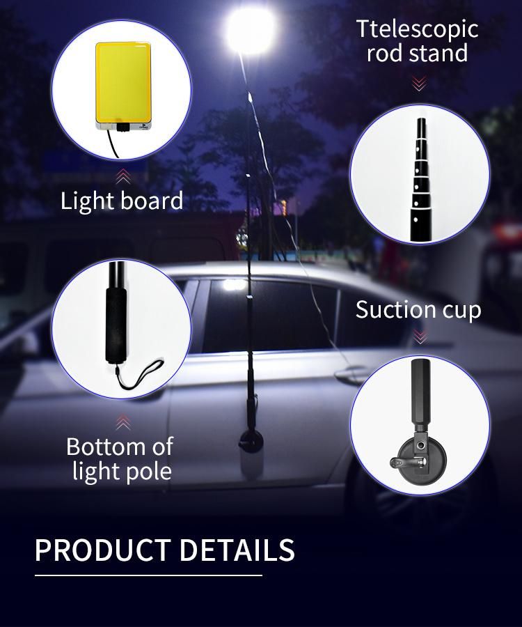 Guangzhou Conpex Luxury Handbag Package DC 12V Outdoor Portable Telescopic Rod LED Camping Light