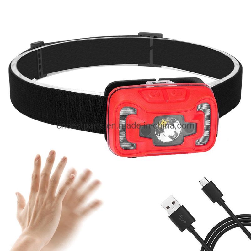 Wholesale Quality Camping Head Torch Lamp Rechargeable Powered Head Torch Light Portable Adjustable Headlight Emergency LED Headlamp