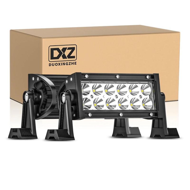 Dxz 12LED 36W/18cm 12V24V DC Bar Light with Bracket for Car Tractor Boat Offroad 4WD 4X4 Truck SUV ATV Driving Illumination Auxiliary Lamp