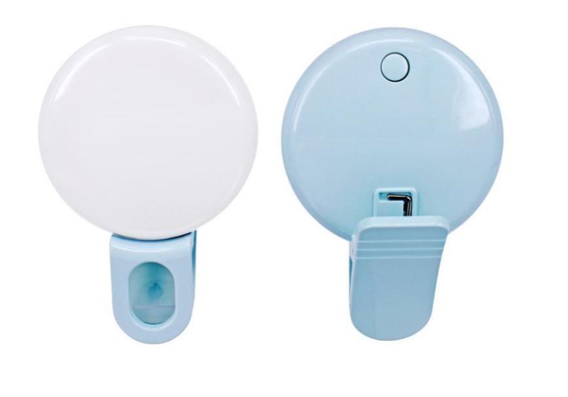 Rechargeable Selfie Mobile Camera Ring Light Clip LED Light