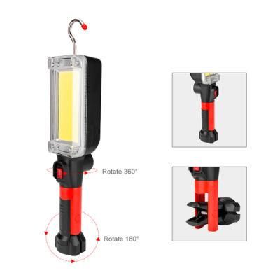 Hook Loop Magnet COB USB Rechargeable 7000 Lumen Handle Flashlight LED Work Light