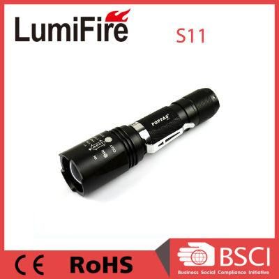 Mini Telescopic Zoomable Aluminum LED Flashlight