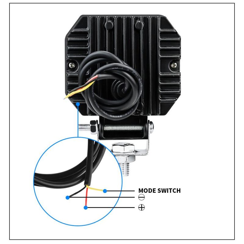 Dxz 7D 20W 3inch Lamp Angel Eyes Square LED Waterproof Light Bar Spot Light Motorcycle Offroad Car Boat LED Work Light