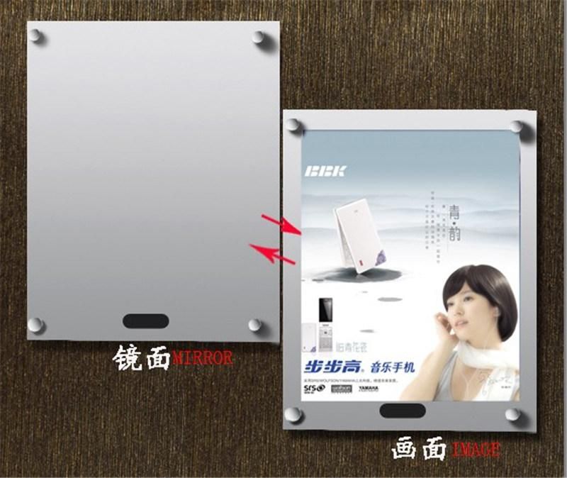 Acrylic Mirror Panel Advertising Light Box with LED Backlight