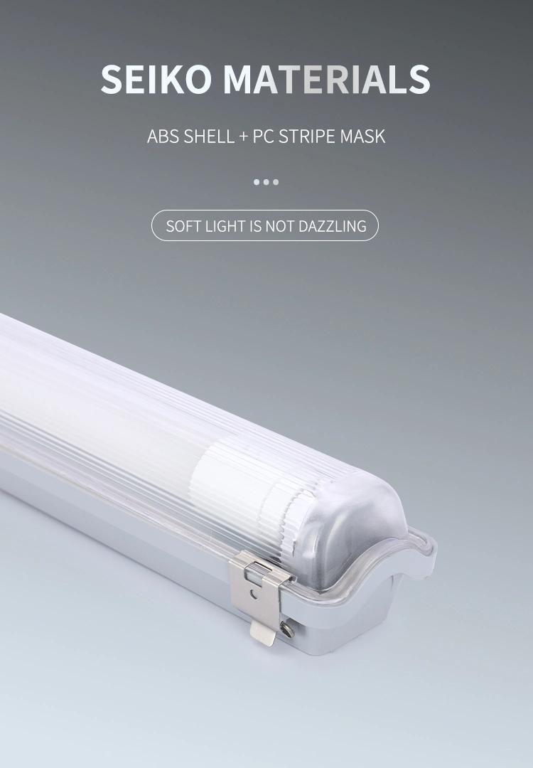 LED Tri-Proof Lamp Single-Tube Emergency Subway Tunnel Waterproof Moistureproof Dustproof Lights
