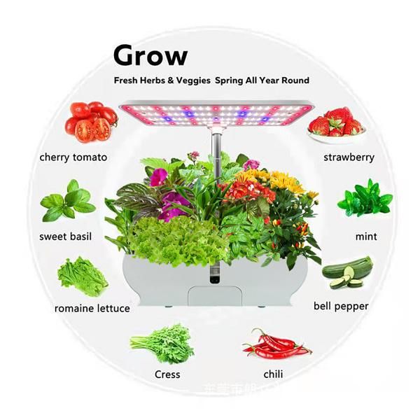 High Quality 24W Automate Smart Indoor Garden CE/RoHS/FCC/PSE Hydroponic Growing System Smart Planter IP65 Home LED Grow Light