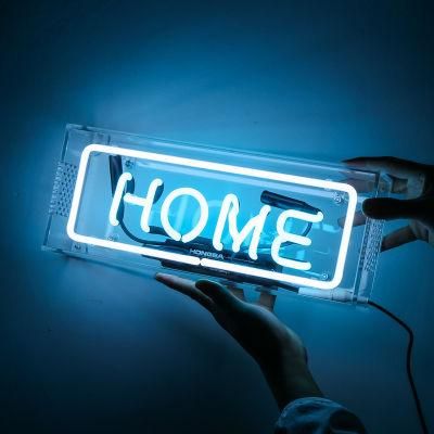 Home Custom Neon Sign with Clear Acrylic Glass Neon Sign Light