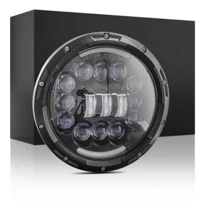 Dxz Remote Control 7 Inch 15LED Headlights RGB Round Thick Multicolor DRL Headlight for Jeep Wrangler Jk Lj Cj LED Car Light