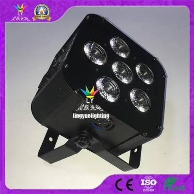 6PCS Rgbwap 6in1 Battery Wireless DMX512 LED PAR Can