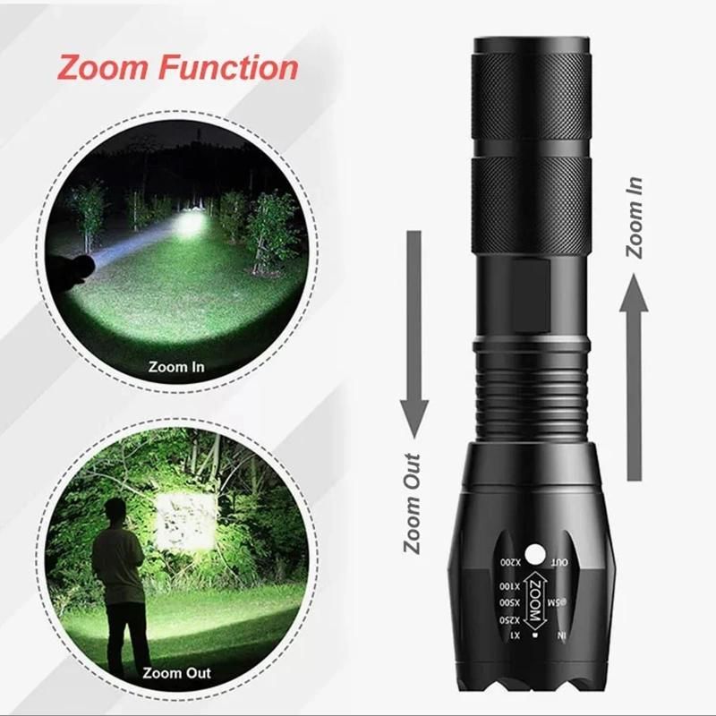 High Power Camp Waterproof Flash Light Set Powerful USB Rechargeable Tactical Torches Flashlights LED Flashlight Manufacturer