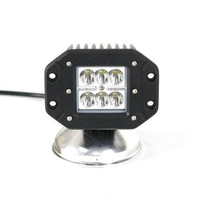 off Road 18W Flood LED Work Driving Lights for Jeep Truck Tacoma Bumper ATV UTV