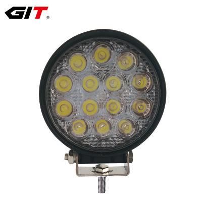 High Lumen 42W 4inch Spot/Flood Epistar Round LED Auto Lamp for Marine Truck Trailer Offroad