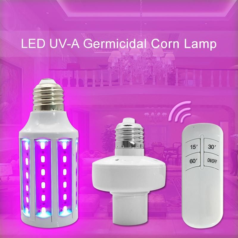 E27 Remote Control Lampholder UV LED Disinfection Lamp Corn Lamp