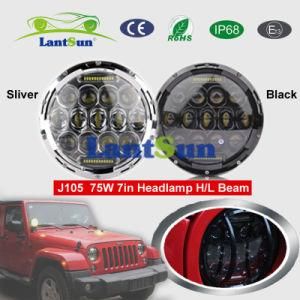 75W 7inch Jeep Wrangler LED Headlight