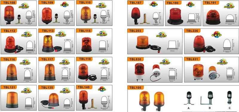 Rotating Signal Traffic Halogen Beacon Strobe Warning Lamp Kl700