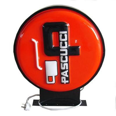 Vacuum Acrylic Round Shape in Store LED Custom Letter Light Box
