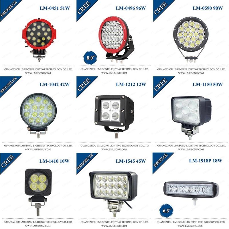 6651 LED Working Lights 65W Cr 4800lm High Low Beam with H4 Connector