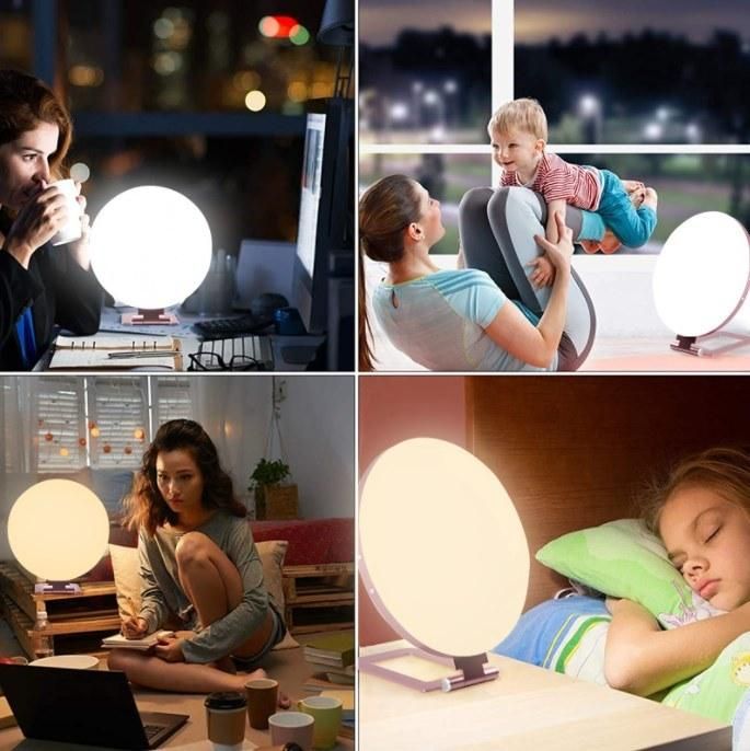 10000 Lux UV-Free Therapy Light, with 5 Adjustable Brightness Levels and Timer Setting