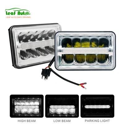 4X6 Inch 45W Sealed Beam LED Headlight Replacement for Truck Ford Jeep Jk White DRL Car LED