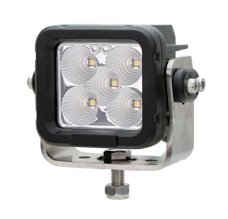 4.8inch 50W Square 12V/24V Heavy-Duty LED Work Light W/ Extreme Vibration Resistant Mount