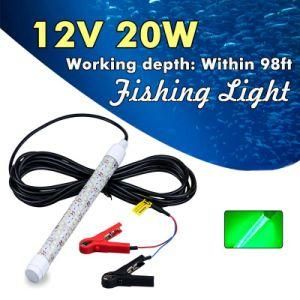Underwater Light Fishing LED Lamp 20W DC 12V 6m Cable IP68 Waterproof Fishing Light